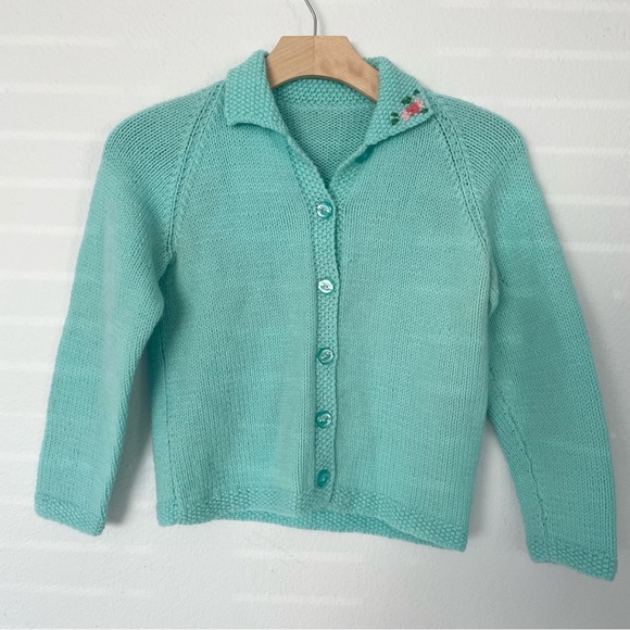 Vintage retro cottagecore hand knit sweater - Picture 1 of 9